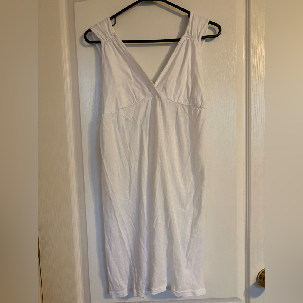 Ag Adriano Goldschmied White Sleeveless V-Neck Mini Dress‎ Cover Up Small